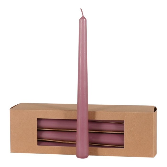 CANDELA CONICA H.250MM. D.21MM. ROSA